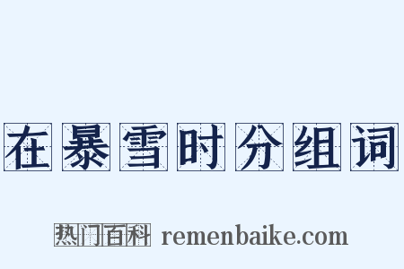 在暴雪时分组词是什么意思的图片